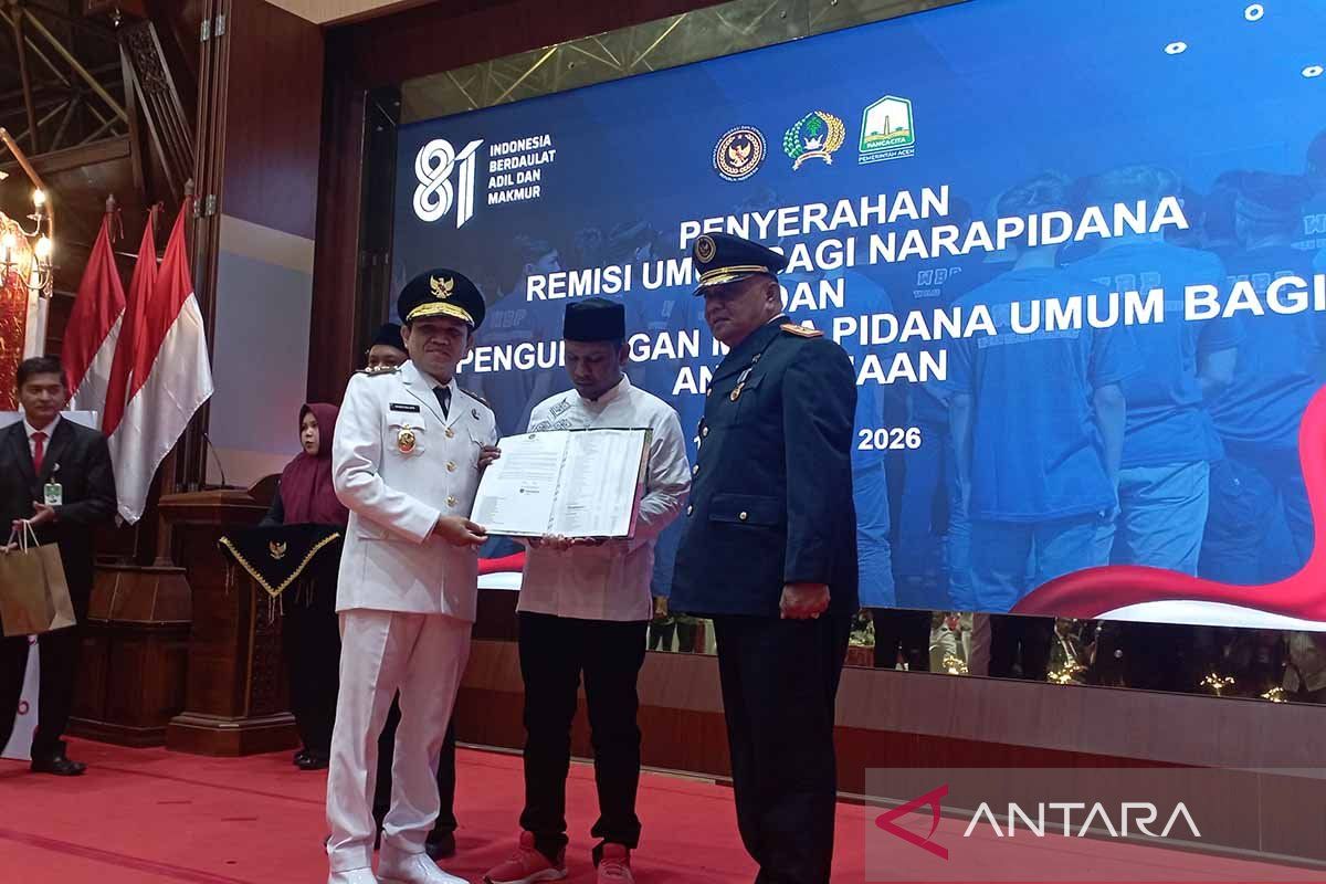 4,833 inmates in Aceh receive remission, 25 released immediately