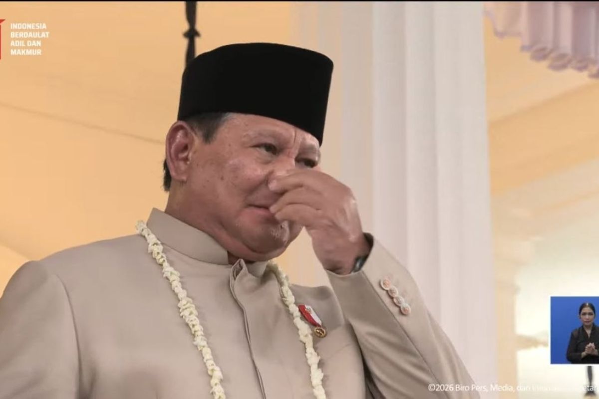 Prabowo visibly moved during rendition of 'Bagimu Negeri'