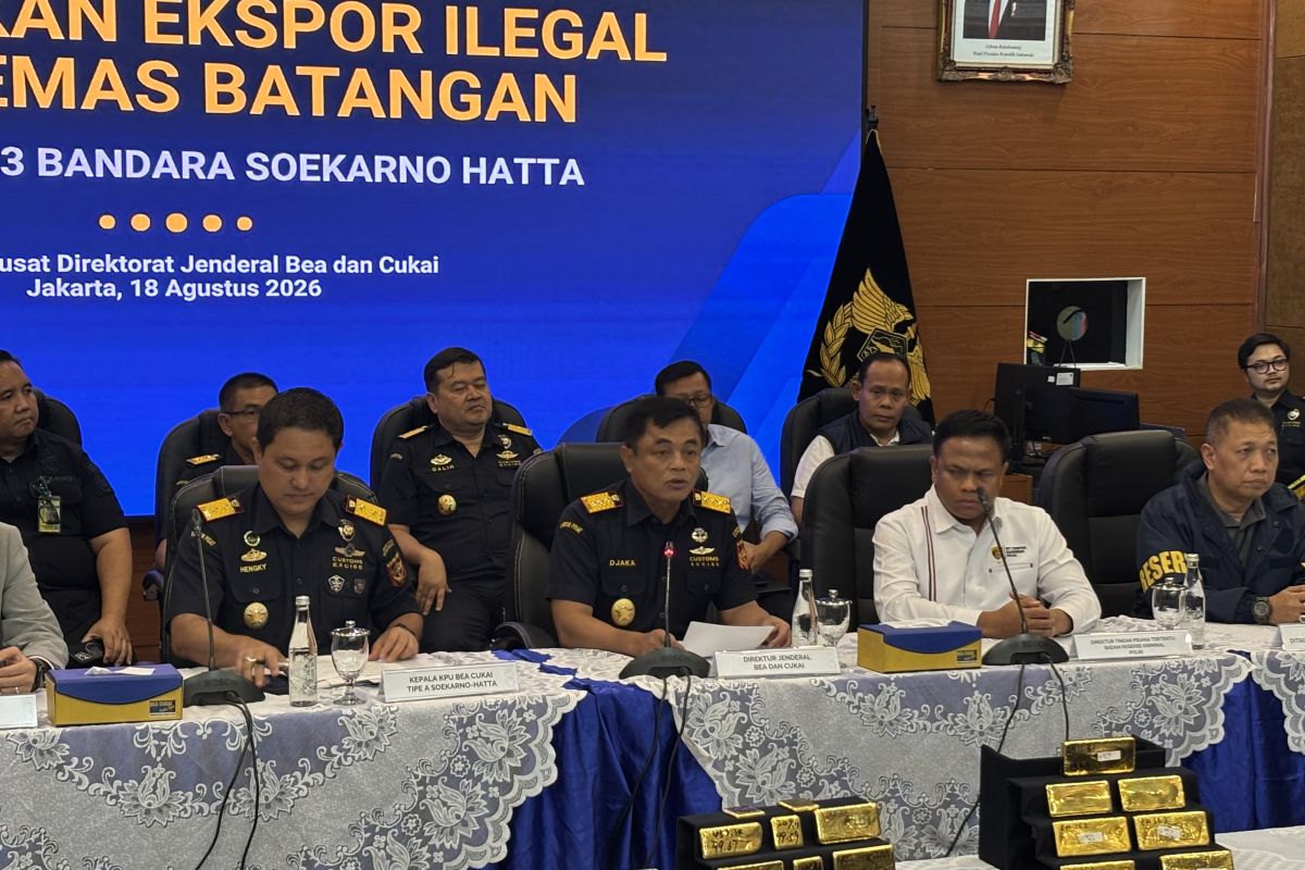 Customs foils export of 22 kg gold bars without documents at Soekarno-Hatta