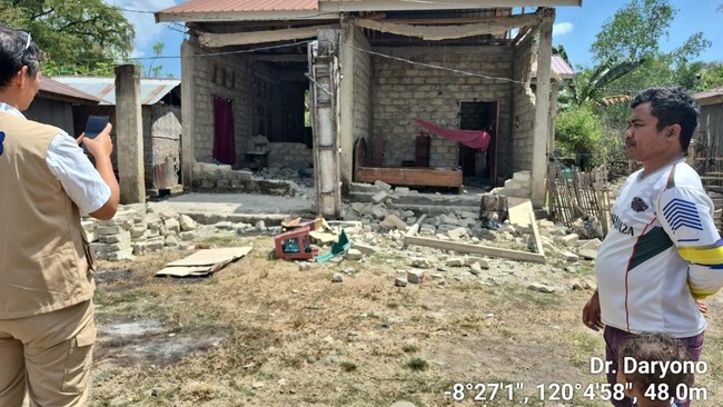 Flores Earthquake Update: 71 Fatalities, 59,647 Displaced