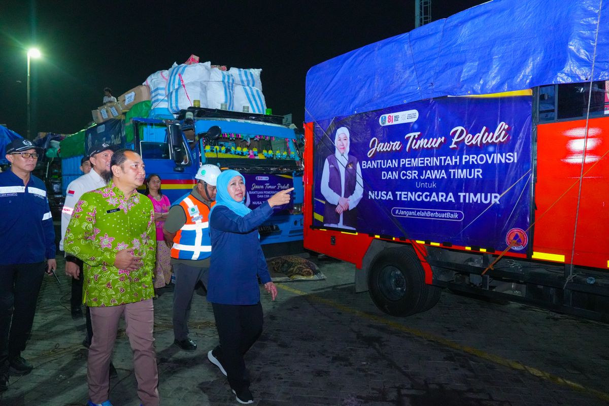 East Java Provincial Government sends another 64.4 tonnes of aid for NTT earthquake victims