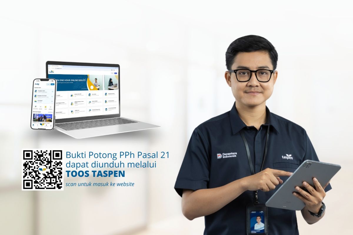 TASPEN provides tax withholding slip download service via TOS TASPEN