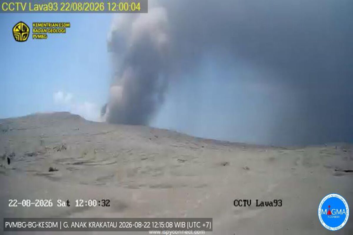 Anak Krakatau erupts again on Saturday, ash column reaches 400 metres