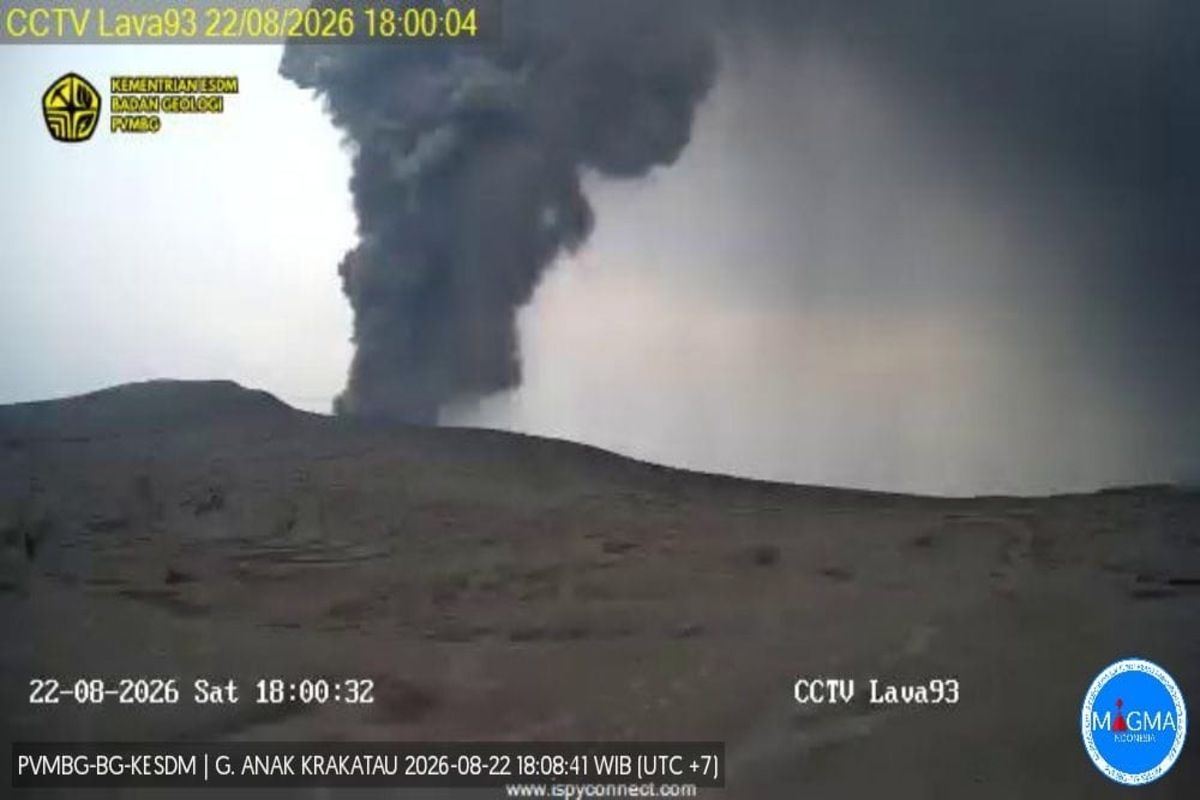 Anak Krakatau volcano erupts nine times on Saturday