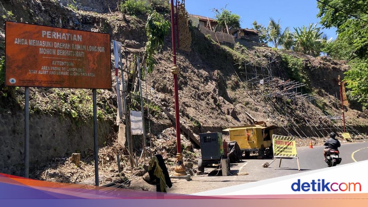 Landslide-Prone Cliff on Klungkung-Gianyar Border Undergoes Stabilisation Works