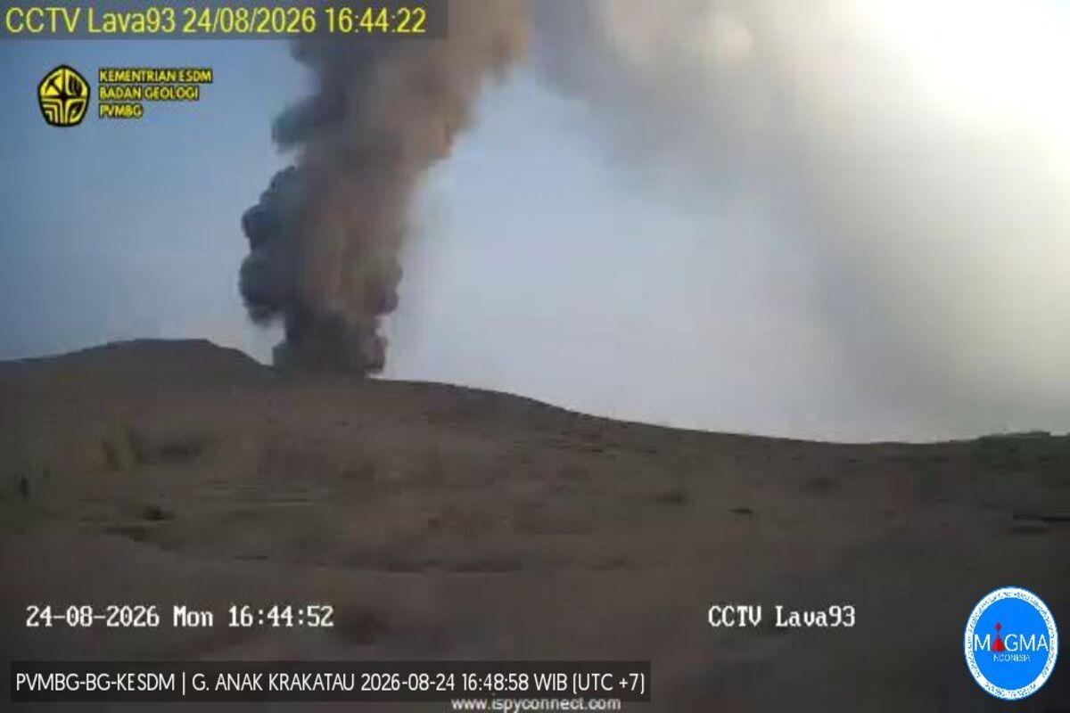 Anak Krakatau experiences four eruption earthquakes in last six hours