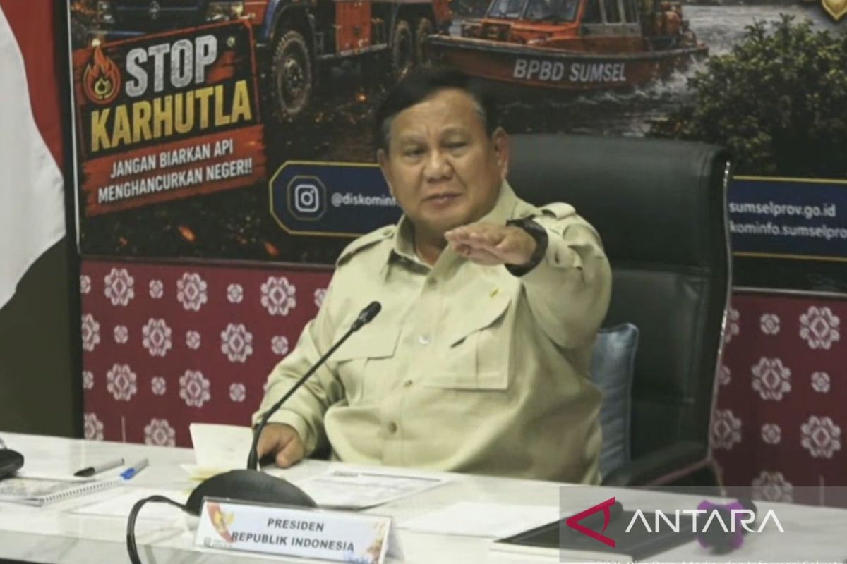 Prabowo orders wells, canals in peatlands to fight fires