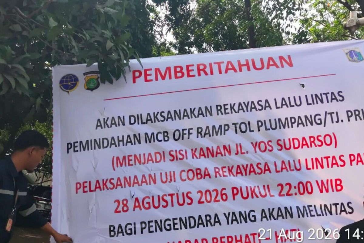 North Jakarta Transport Agency to trial traffic engineering at Plumpang Toll exit
