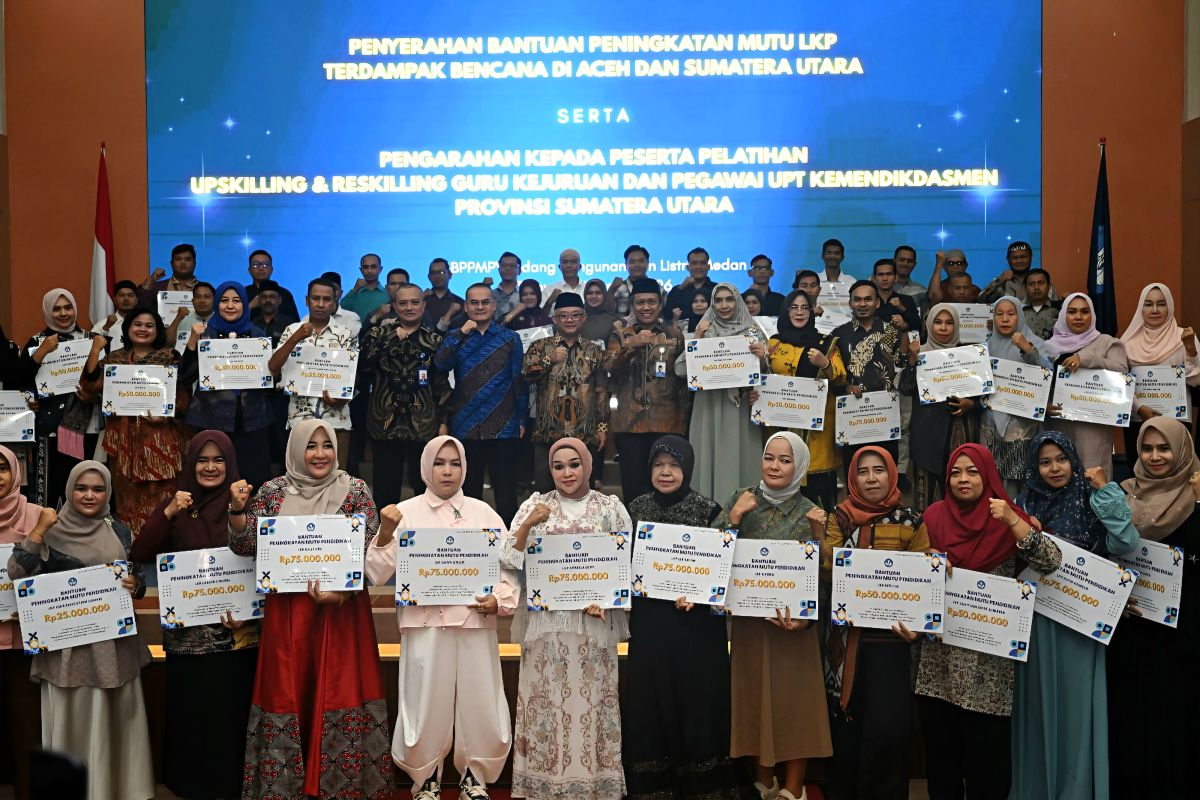 Education Ministry disburses Rp4.18 billion to restore 71 training centres in Aceh and North Sumatra