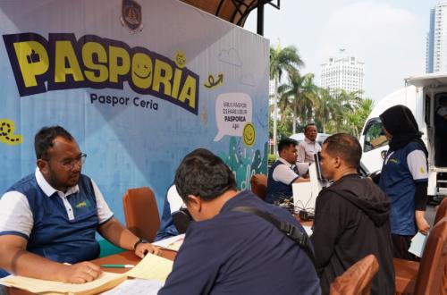 North Jakarta Immigration Opens Passport Services at Sudirman Car Free Day