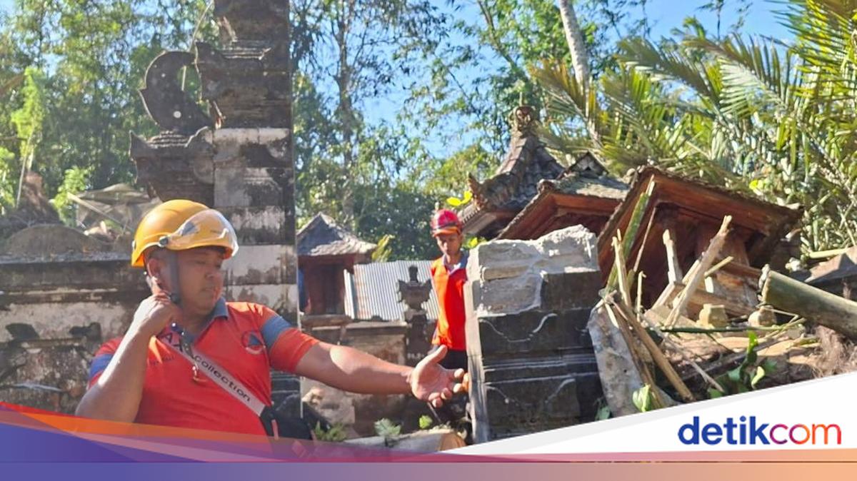 Strong Winds Cause Trees to Fall on Houses and Shrines in Karangasem