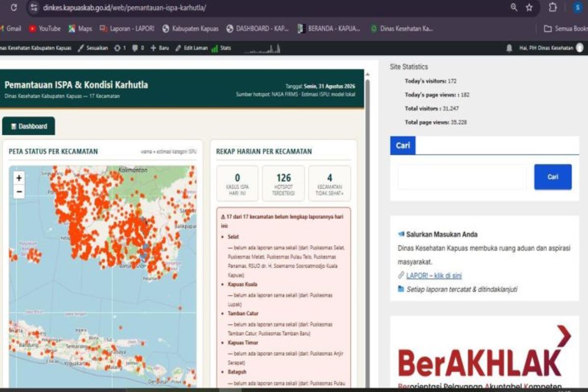 Kapuas Launches Portal to Monitor Health Impacts of Forest and Land Fires