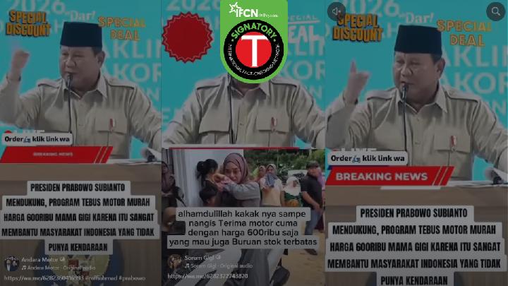 Fact Check: Did Prabowo, Raffi Ahmad Promote a Rp600,000 Motorcycle Program?