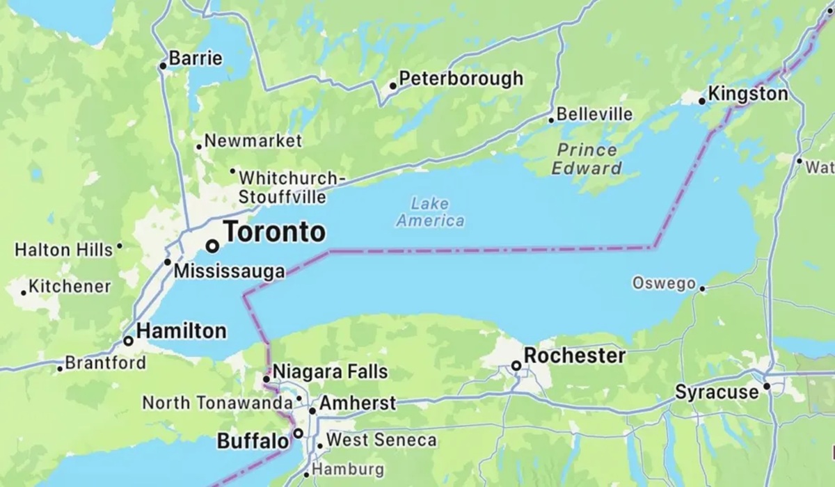 Apple Renames Lake Ontario to Lake America on Apple Maps