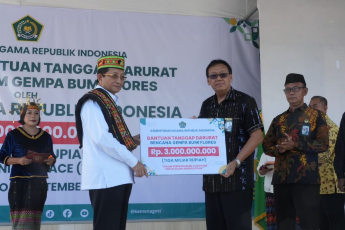 Minister of Religious Affairs allocates Rp3 billion in aid for NTT earthquake victims