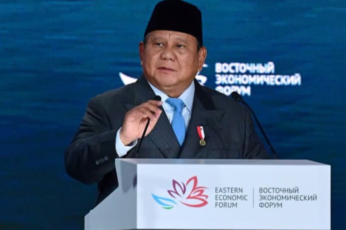 Prabowo emphasises RI's free and active foreign policy at EEF Russia