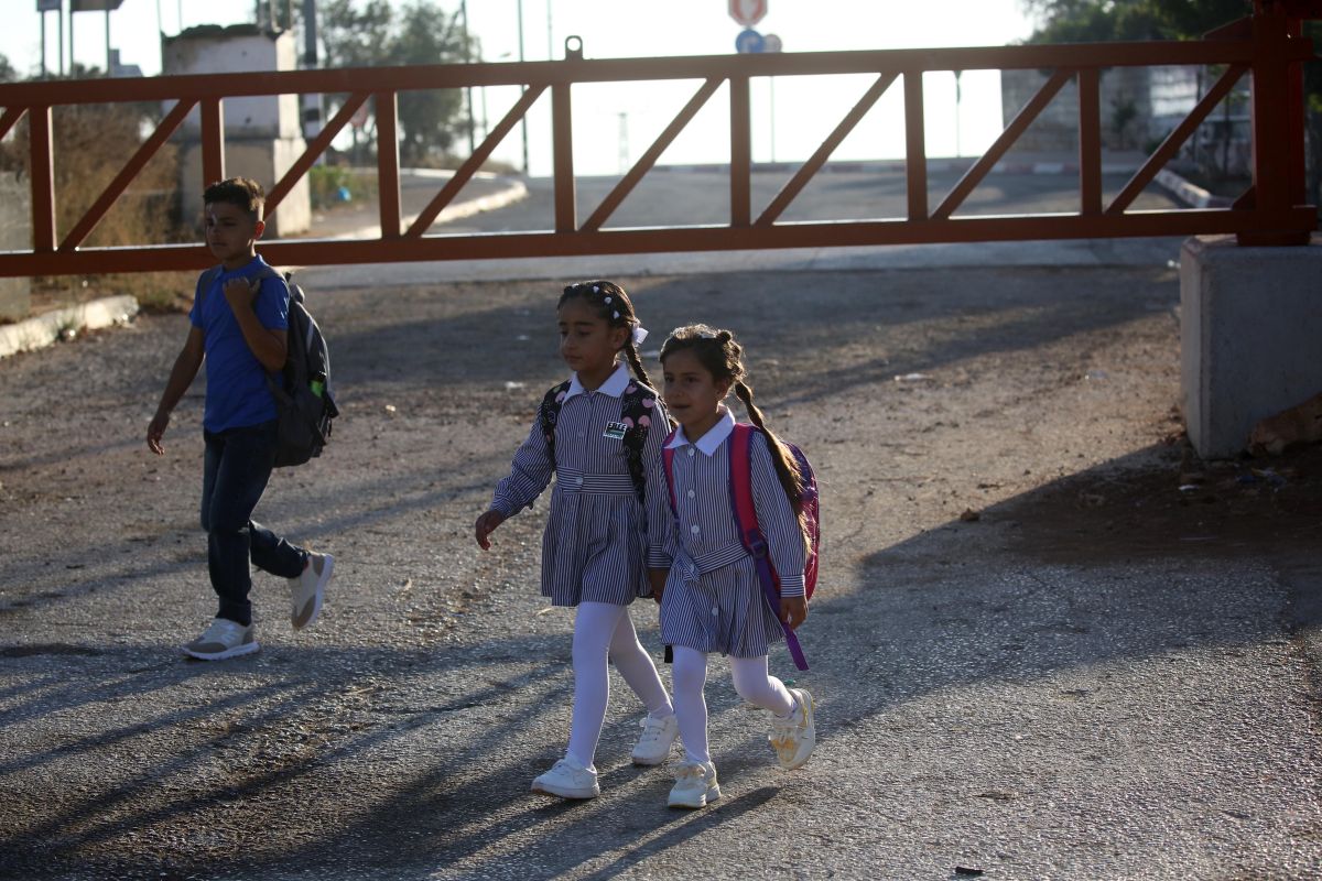 A portrait of Palestinian students returning to school amidst difficult times