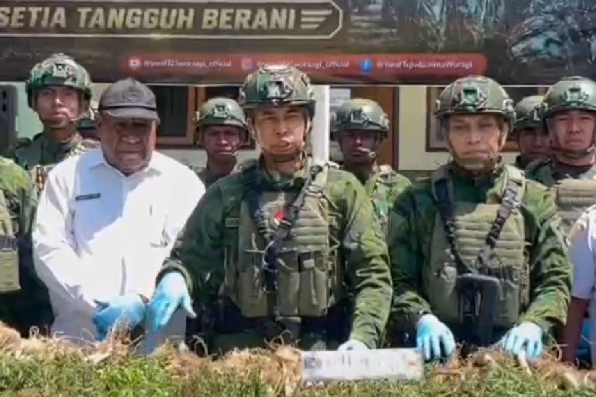 Regional Commander: Yonif 725/WRG Task Force Discovers KKB Cannabis Plantation in Kurima