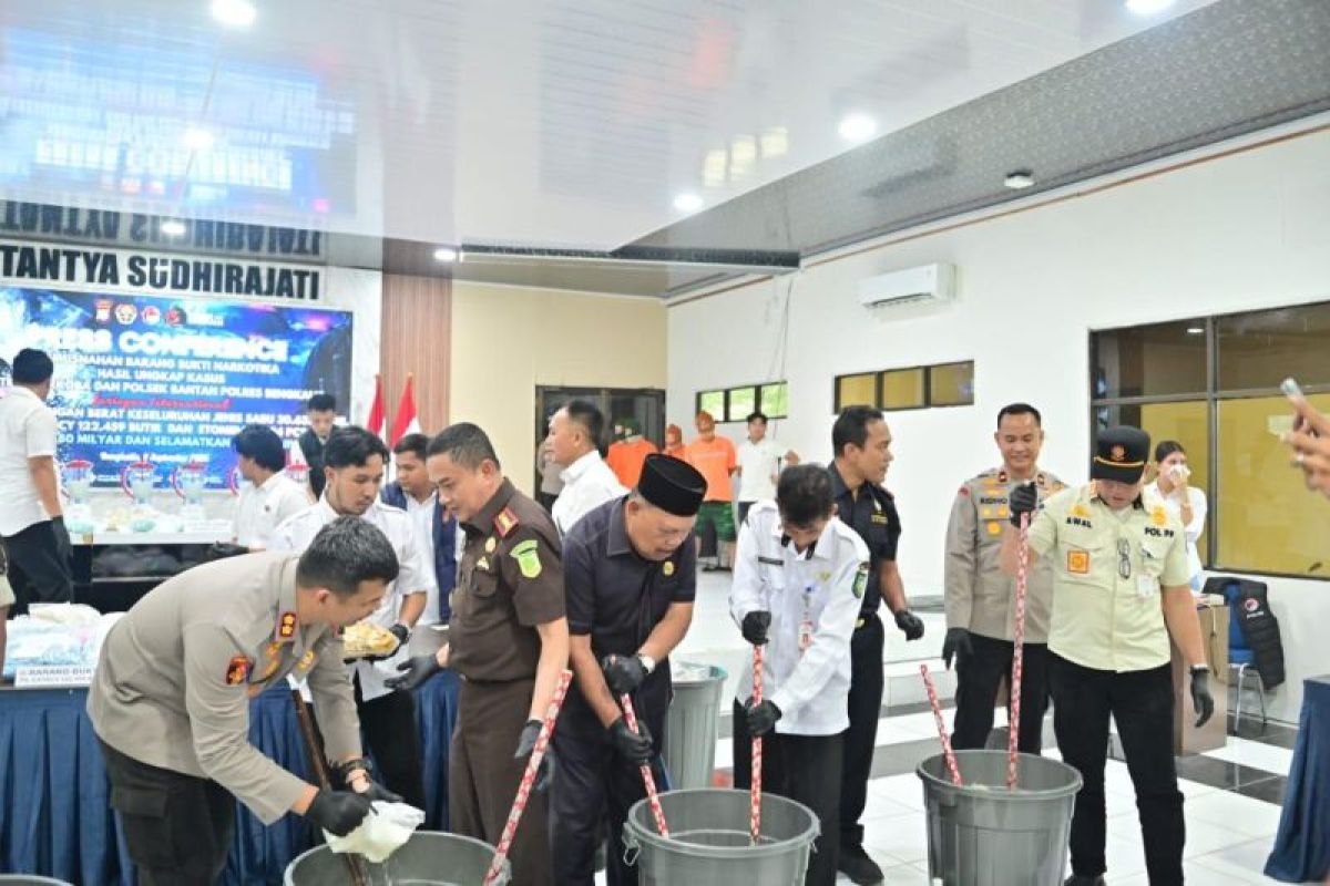 Bengkalis Police in Riau Destroy Narcotics Worth Rp80 Billion