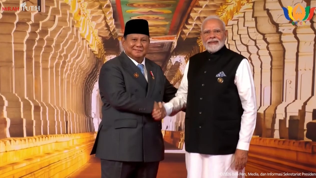 Prabowo Arrives at 18th BRICS Summit, Warmly Welcomed by PM Modi