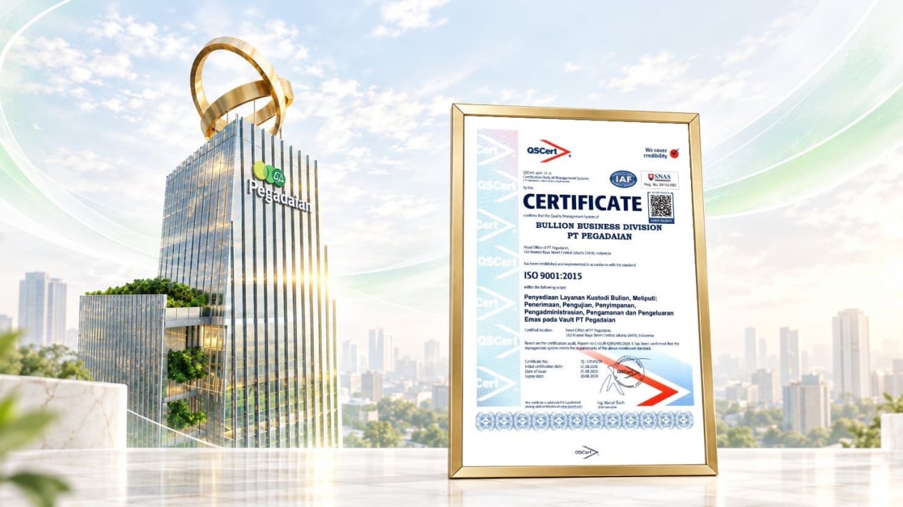 Strengthening Globally Standardised Vault Security, Pegadaian Achieves ISO 9001:2015 Certification