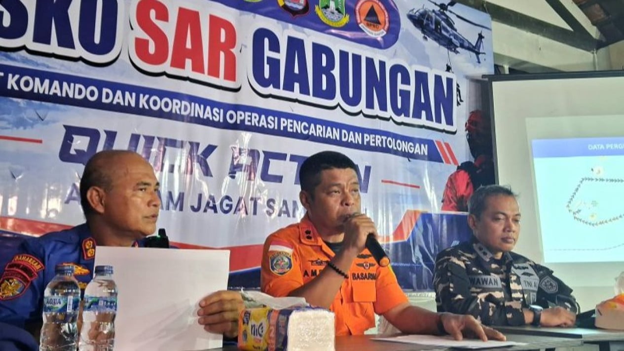 Diving Team Not Yet Deployed to Search for 5 Missing Journalists and 3 Boat Crew, Basarnas Explains Why