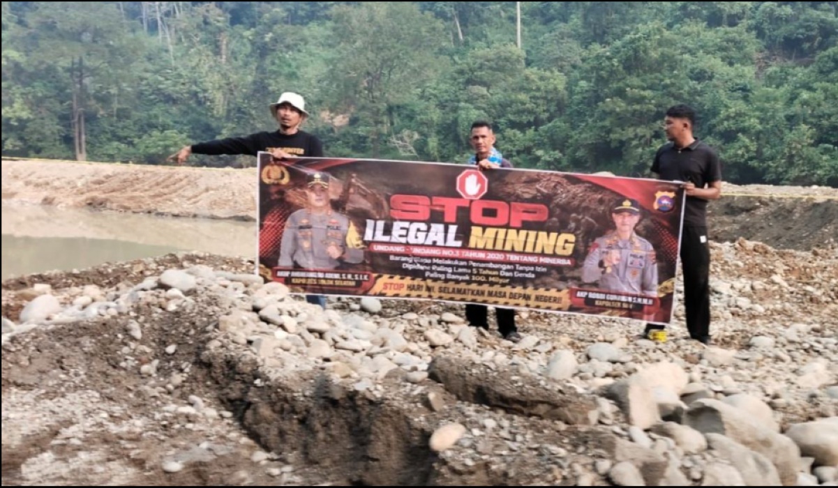 Police Raid Illegal Gold Mining in Sangir Batang Hari