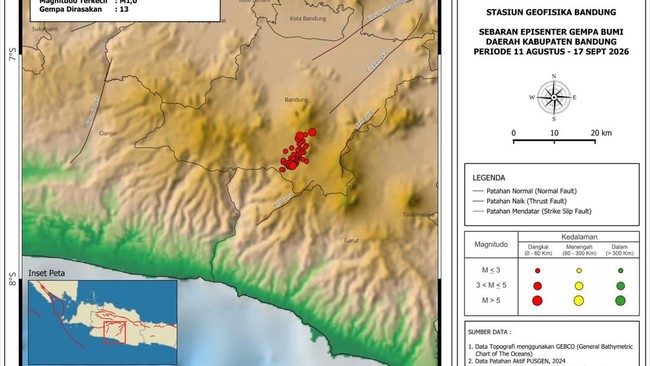 13 Shallow Earthquakes Shake Bandung, BMKG Reveals Surprising Facts