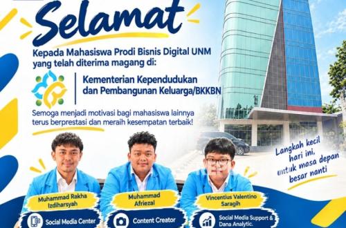 Three Digital Business Students from UNM Secure Internships at BKKBN Central