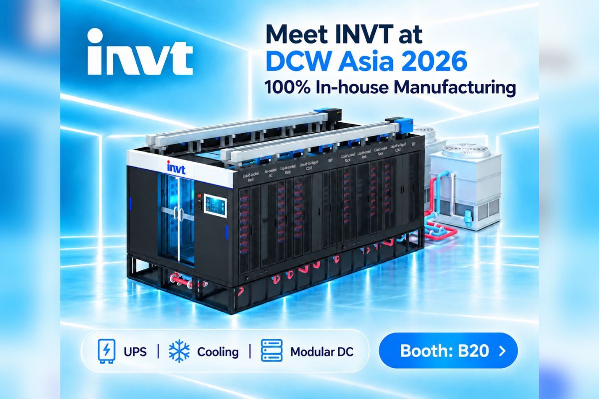 INVT Presents Electrical and Liquid Cooling Solutions for Data Centre Modernisation at Data Centre World Asia 2026