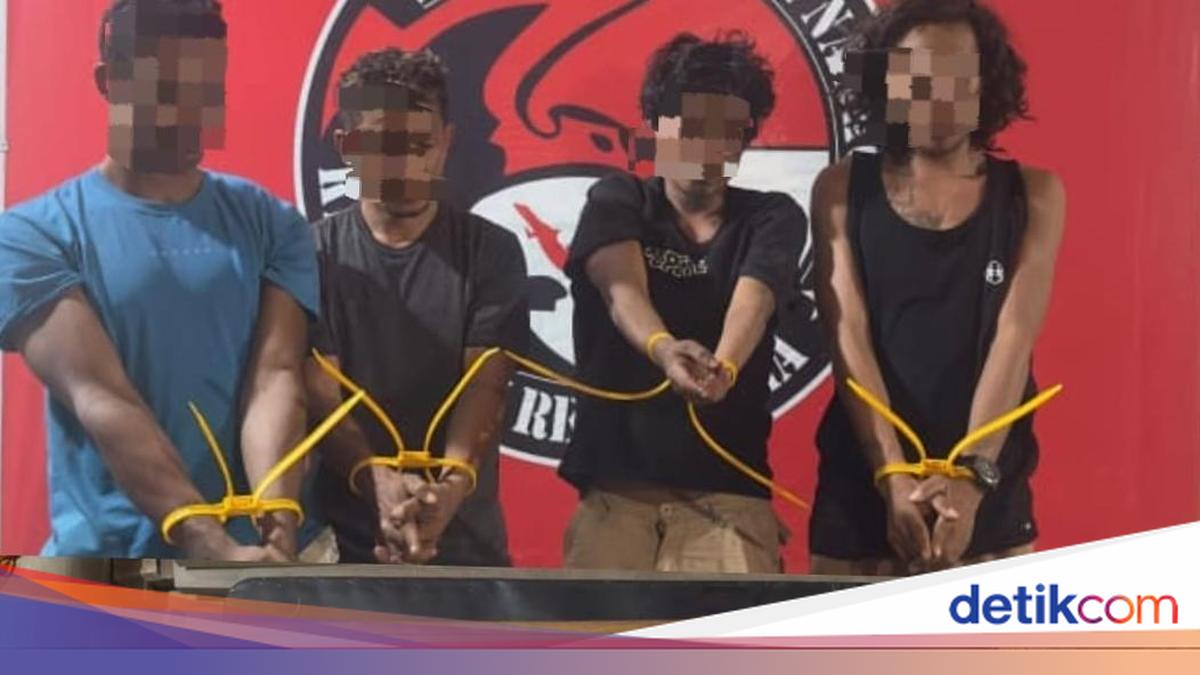 Police Arrest Four Methamphetamine Syndicate Armed with Firearms and Sharp Weapons in Bima
