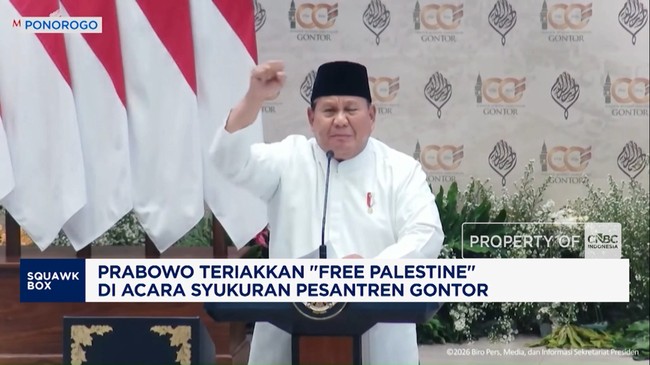 Video: Prabowo Shouts 'Free Palestine' During Gontor Event