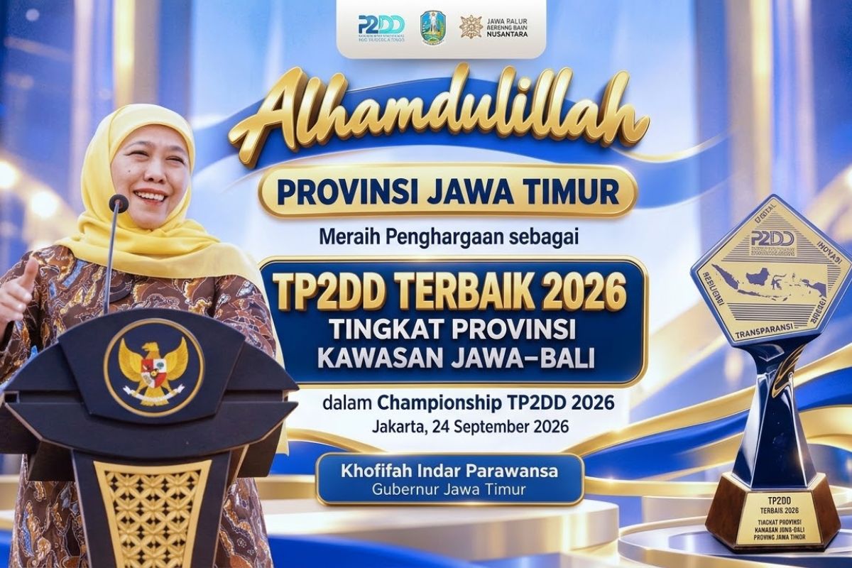 East Java TP2DD wins Best Province award for Java-Bali region 2026