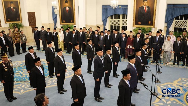 A Portrait of the New Ministers and Deputy Ministers Inaugurated by Prabowo